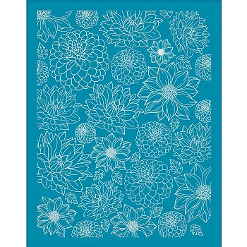 Silk Screen Printing Stencil, for Painting on Wood, DIY Decoration T-Shirt Fabric, Flower Pattern, 100x127mm