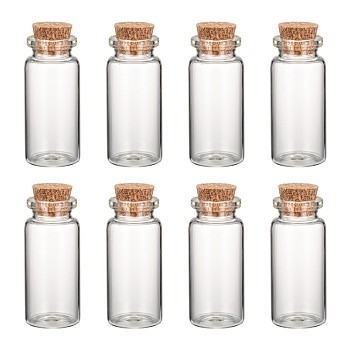 ガラスボトルビーズ瓶保存容器, コルクボトル, 透明, 22x50mm, 容量：約10ml（0.34液量オンス）