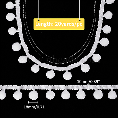 Bordure en dentelle à pampilles chinlon de 20 mètres(OCOR-WH0046-98)-2