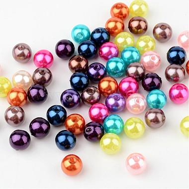 Mixed Color Imitation Pearl Acrylic Mardi Gras Round Beads(X-PACR-8D-M)-4