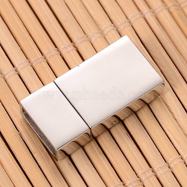 Tarnish Resistant Smooth Surface 304 Stainless Steel Rectangle Magnetic Clasps(STAS-I045-04A)-2