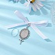 Tibetan Style Alloy & Glass Oval Photo Bouquet Hanging Ornaments(HJEW-JM01353-02)-3