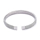 Unisex 304 Stainless Steel Mesh Bangles(BJEW-M284-11)-3