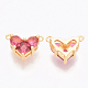 Brass Cubic Zirconia Charms(KK-S340-12G)-2