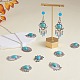 10pcs Turquoise+alloy pendant Vintage alloy earring head diy handmade material(5 styles)(JX575A)-5