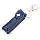 Portable Imitation Leather Chapstick Keychain Holder(KEYC-WH0029-56A)-1
