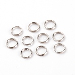 201 Stainless Steel Split Ring, Lure Tackle Connector, Fishing Accessory, Stainless Steel Color, 4.5x1mm, 3.5mm Inner Diameter(STAS-WH0026-03C)