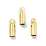 Rack Plating Brass Cord Ends, Cadmium Free & Lead Free, Column, Golden, 0.8x0.25x0.12cm(KK-P274-01A-G)