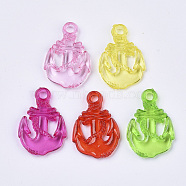 Transparent Acrylic Pendants, Dyed, Anchor, Mixed Color, 28.5x19x4mm, Hole: 3mm, about 500pcs/500g(TACR-T015-052)
