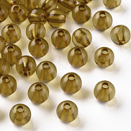 Transparent Acrylic Beads, Round, Goldenrod, 8x7mm, Hole: 2mm, about 1745pcs/500g(MACR-S370-A8mm-737)