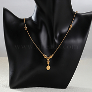 Elegant Brass Heart Pendant Necklaces, for Girlfriend's Birthday Gift, Real 18K Gold Plated, 18.90 inch(480mm)(JB7552)