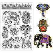 Custom PVC Plastic Clear Stamps, for DIY Scrapbooking, Photo Album Decorative, Cards Making, Elephant, 160x110x3mm(DIY-WH0448-0503)