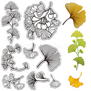 Custom PVC Plastic Clear Stamps, for DIY Scrapbooking, Photo Album Decorative, Cards Making, Stamp Sheets, Film Frame, Ginkgo Leaf, 160x110x3mm(DIY-WH0439-0181)