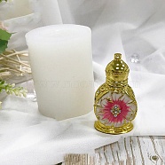 DIY Flower Perfume Bottle Storage Food Grade Silicone Molds, Resin Casting Molds, for UV Resin, Epoxy Resin Jewelry Making, White, 40.5x63mm, Inner Diameter: 57x30mm(DIY-F138-03)