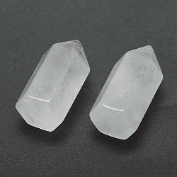 Natural Quartz Crystal Pointed Beads, Undrilled/No Hole Beads, Bullet, 33~35x16~17x14.5~15mm(X-G-G760-K15)