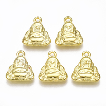 CCB Plastic Pendants, Buddha, Golden, 20x17x4mm, Hole: 2.5mm, about 810pcs/500g