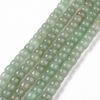 Natural Green Aventurine Beads Strands, Column, 6x8mm, Hole: 1.2mm, about 60pcs/strand, 14.76 inch(37.5cm)