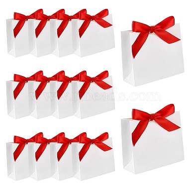 White Cardboard Paper Wedding Candy Boxes with Ribbon(CON-FZC0002-002D)-1