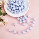 20Pcs Blue Cube Letter Silicone Beads 12x12x12mm Square Dice Alphabet Beads with 2mm Hole Spacer Loose Letter Beads for Bracelet Necklace Jewelry Making(JX434P)-1