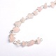 Handmade Natural Rose Quartz Chips Beads Chains for Necklaces Bracelets Making(AJEW-JB00043-02)-1