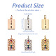 Jewelry 6Pcs 3 Colors Brass Micro Pave Colorful Cubic Zirconia Pendants(KK-PJ0001-21)-3