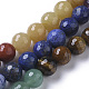 Chakra Theme Natural Red Rainbow Jasper & Yellow Aventurine & Tiger Eye & Green Aventurine & Blue Spot Stone & Lapis Lazuli & Amethyst Beads Strands(G-F668-14-10mm)-2