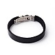 304 Stainless Steel Leather Cord Bracelets(BJEW-N269-29)-3