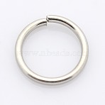 Tarnish Resistant 304 Stainless Steel Open Jump Rings, Round, Stainless Steel Color, 20 Gauge, 7x0.8mm, Inner Diameter: 5.4mm(A-STAS-E067-05-7mm)