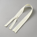 Garment Accessories, Nylon Closed-end Zipper, Zip-fastener Component, Light Yellow, 430x26x7.5mm(FIND-WH0111-766A-02)