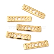 Brass Moon Phase Bar Pendants, Long-Lasting Plated, Rectangle, Real 18K Gold Plated, 20x5x1mm(KK-H756-01G)