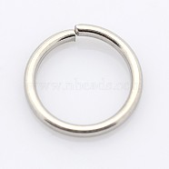304 Stainless Steel Open Jump Rings, Stainless Steel Color, 20 Gauge, 7x0.8mm, Inner Diameter: 5.4mm(A-STAS-E067-05-7mm)