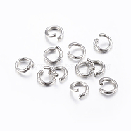 Tarnish Resistant 304 Stainless Steel Open Jump Rings, Stainless Steel Color, 8x1.2mm(STAS-H437-8x1.2mm)