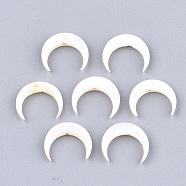 Natural Freshwater Shell Beads, for DIY Craft Jewelry Making, Double Horn/Crescent Moon, Creamy White, 10~11x12~12.5x2.5~3mm, Hole: 1mm
(X-SHEL-T012-12)