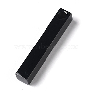 Ion Plating(IP) 304 Stainless Steel Pendants, Rectangle/Bar, Black, 30x5x5mm, Hole: 3mm(STAS-G208-04EB)