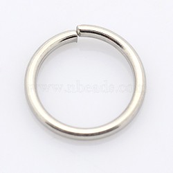 Tarnish Resistant 304 Stainless Steel Open Jump Rings, Stainless Steel Color, 20 Gauge, 7x0.8mm, Inner Diameter: 5.4mm(A-STAS-E067-05-7mm)