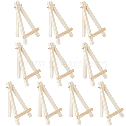 Foldable Wood Triangle Easel, for Painting, Arts and Crafts, Pale Goldenrod, 12.5x7.5x1.7cm(WOOD-WH0022-55A)