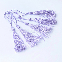 Polyester Tassel Decorations, Pendant Decorations, Lilac, 130x6mm, Tassel: 70~90mm(OCOR-Q023-31)