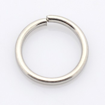 304 Stainless Steel Open Jump Rings, Stainless Steel Color, 20 Gauge, 7x0.8mm, Inner Diameter: 5.4mm