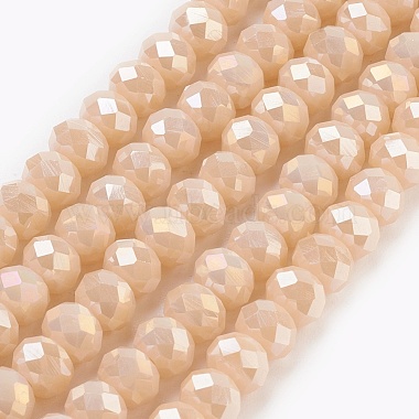 6mm PeachPuff Rondelle Glass Beads