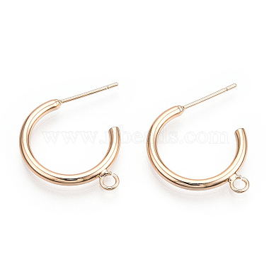 Brass Stud Earring Findings(X-KK-S345-030G)-2