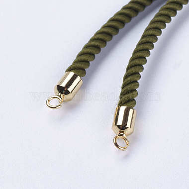 Création de bracelets à cordon torsadé en nylon(MAK-F018-15G-RS)-5