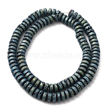 Electroplated Natural Lava Rock Beads Strands(G-Q1009-F01-01G)-2