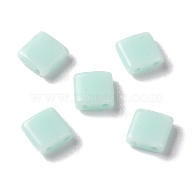 Pale Turquoise Square Acrylic Slide Charms