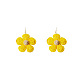 Flower Alloy Raffia Dangle Earrings(FS-WG89508-03)-1