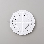 32 Position Foam Bracelet Knitting Tray, Braided Board Rope Knot Thread Handmade, Disk Braiding Board Accessory, Round, White, 10.1x0.95cm(TOOL-WH0053-13A)