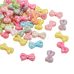 Opaque Acrylic Beads, AB Color Plated, Bowknot, Mixed Color, 10x18x5.5mm, Hole: 1.8mm(SACR-CJ0001-02)