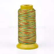 Polyester Thread, for Custom Woven Jewelry Making, Colorful, 1mm, about 230m/roll(NWIR-K023-1mm-04)