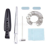 EUR Standard Ring Sizer Measuring Kit, with Ring Clamp, Mandrel & 36pcs Ring Sizer Gauge(41 to 76), for Rings Measuring and Repair
, Platinum, 247x24.5x23mm(TOOL-L010-014)