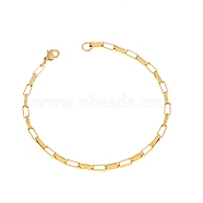 Stainless Steel Chain Bracelets, Box Chains Bracelets for Woman, Golden, 8-1/4 inch(21cm)(PW-WGA1A25-01)