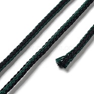 14M Duotone Polyester Braided Cord, Round, Dark Slate Gray, 2.5mm, about 15.31 Yards(14m)/Roll(OCOR-G015-02A-18)
